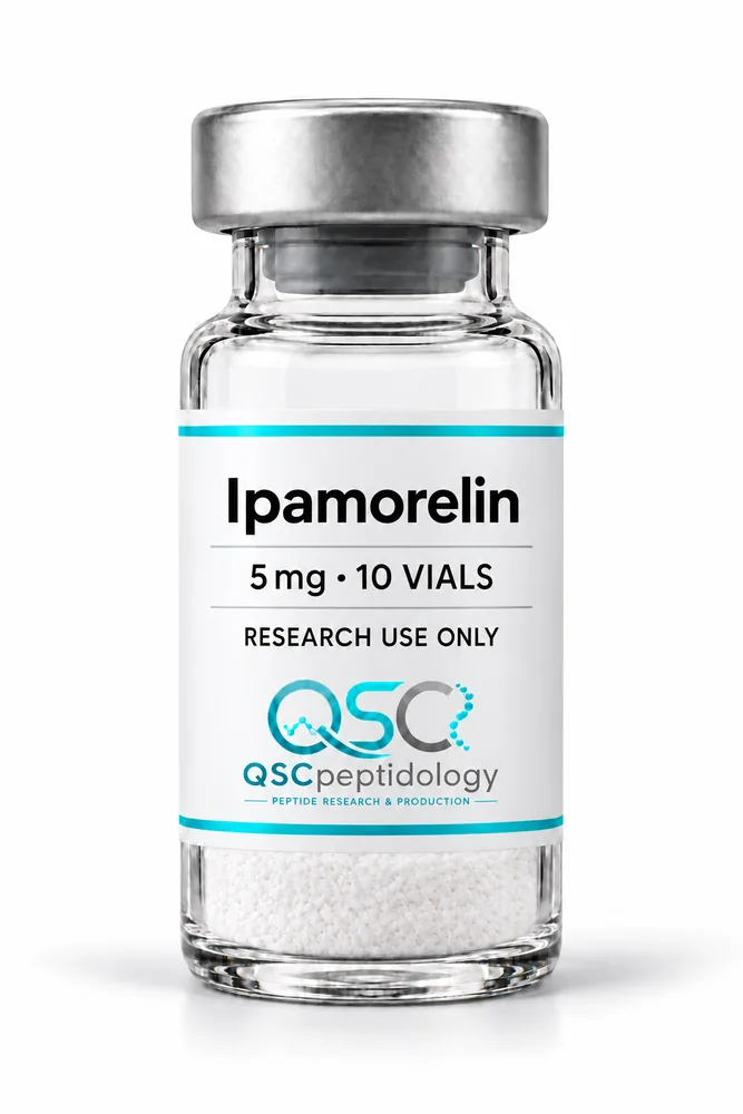 Ipamorelin 5mg (10-hætteglas pakning) QSC Peptidology