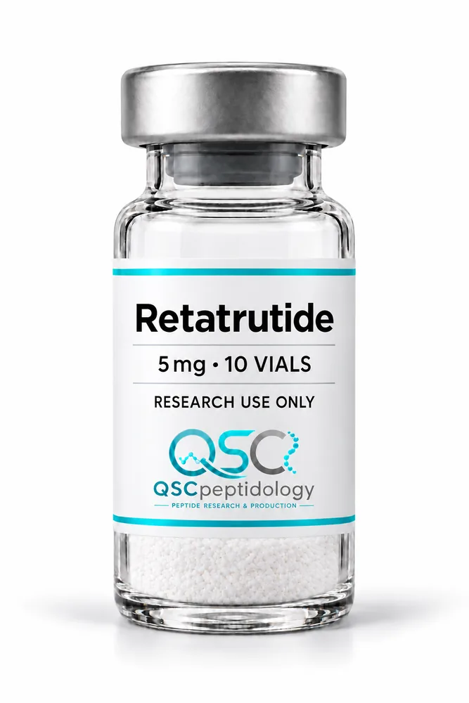 Retatrutide 5mg (10-hætteglas pakning) QSC Peptidology